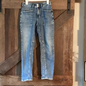 Pilcro Anthropologie Light Blue Skinny Jeans with Patch Pockets